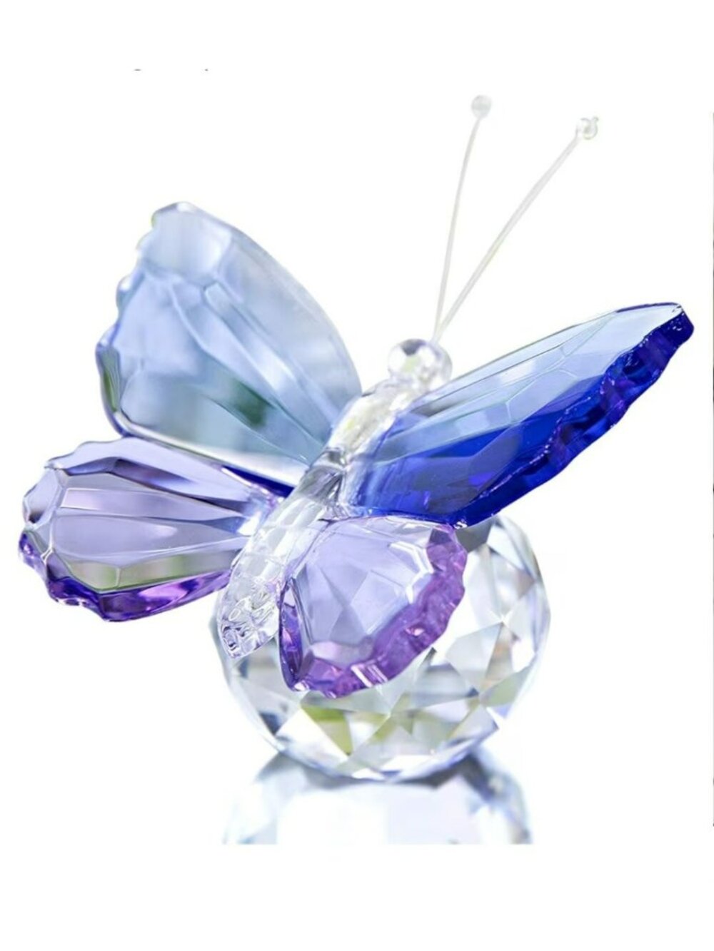 Crystal Cut Butterfly Animal Ornament Decoration for Office Table Home Bedroom